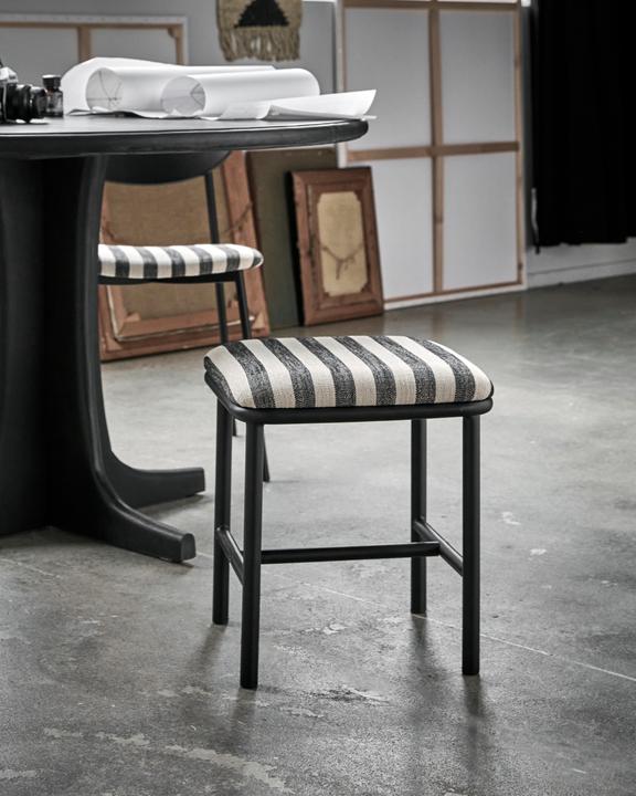 Image du produit House Doctor Tabouret, HDToda, noir/blanc cassé
