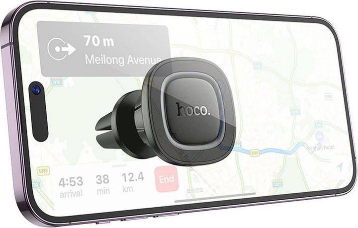 Produktbild Hoco Auto holder magnetic car holder for air vent H72 black metal gray