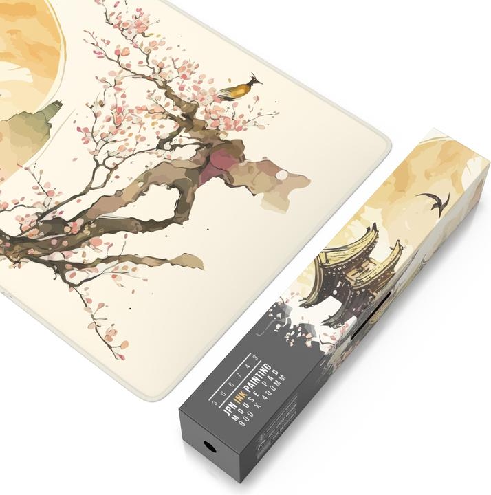 Actual product image Titanwolf Gaming Mauspad, 900 x 400mm XXL Speed Gaming Mausmatte, Mousepad Extragrosse Fläche, Japan Painting (XXL)