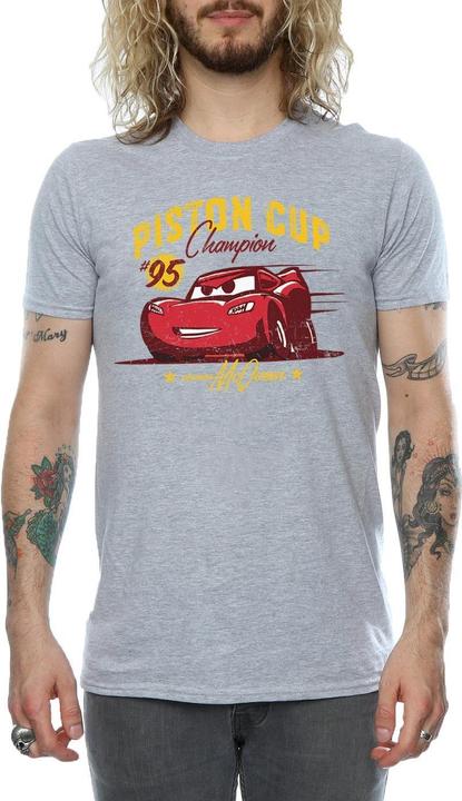 Actual product image Disney Mens Cars Piston Cup Champion T-Shirt (XL)