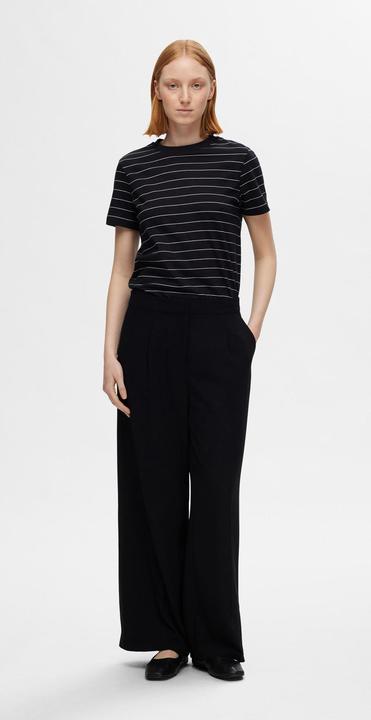 Image du produit Selected Femme T-shirt en coton rayé (XS)
