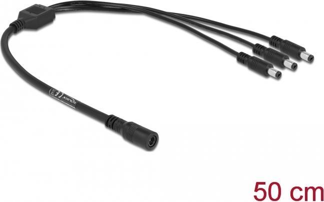 Productafbeelding Delock Kabel stroomverdeler DC 5,5 x 2,1 Bu naar 3 (3 x, 0.50 m)