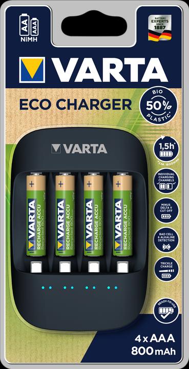 Immagine prodotto Varta caricabatterie ecologico (1 pz., AAA, 800 mAh, Batteria + Caricabatterie)