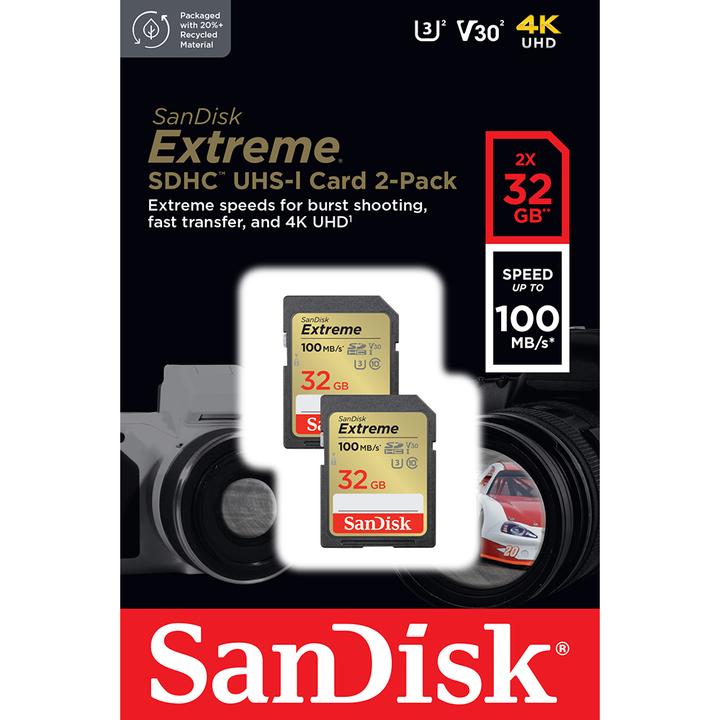 Produktbild SanDisk Extreme (32 GB, SDHC, U3, UHS-I)