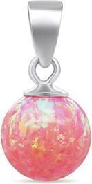 Produktbild Brilio Silver - Modern silver pendant with pink synthetic opal PT110WP