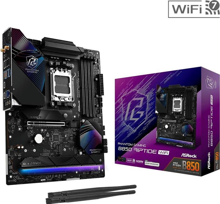 AsRock Phantom Gaming B850 Riptide WiFi (AM5, AMD B850, ATX)