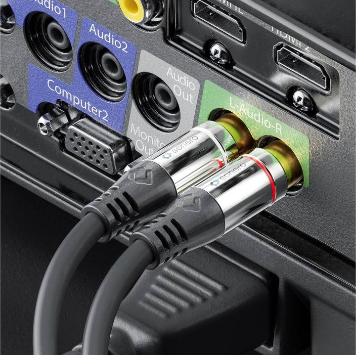 Image du produit Sonero 3,5 mm Klinke – Cinch (10 m, Jack 3,5 mm (AUX), RCA)