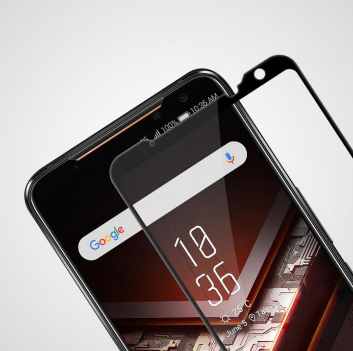 Produktbild Screenguard Asus ROG Phone 2 Full Screen Panzerglas Schutzfolie 2.5D 9H (1 Stück, Asus ROG Phone II)