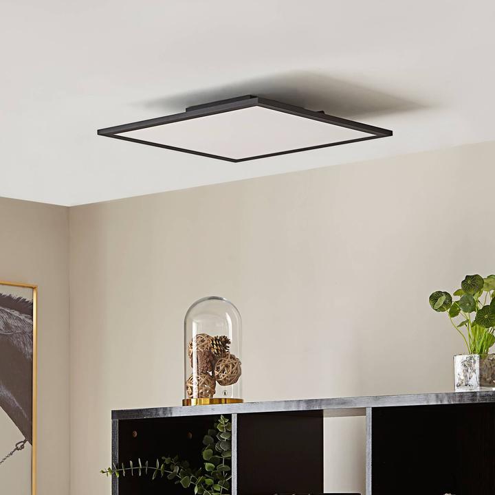 Image du produit Lindby Panneau LED Lamin carré noir 39,5 cm (1900 lm)