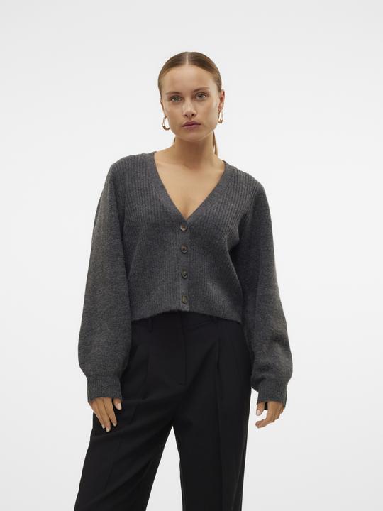 Image du produit Vero Moda Coupe normale Col en V Manches côtelées Manches ballon Veste en tricot (XS)
