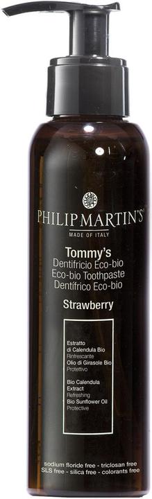Actual product image Philip Martin's Tommy's Strawberry Eco Organic Toothpaste (250 ml)