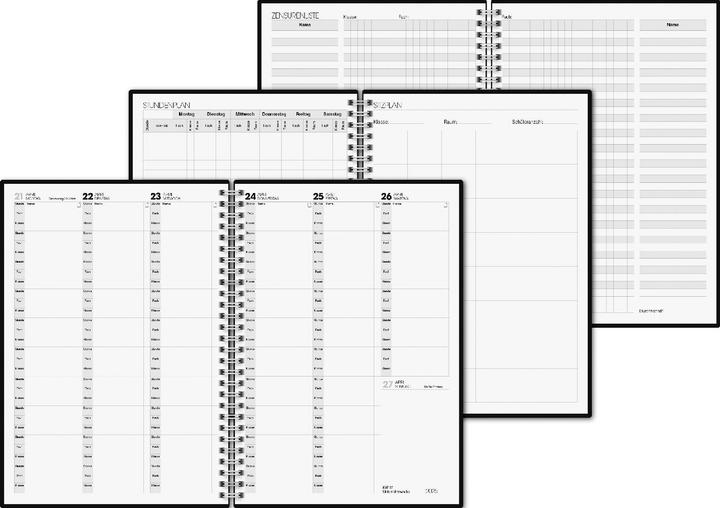 Actual product image Appointment & lesson planner (2024/2025), 2 pages = 1 week, A5, 224 pages, Baladek cover, k (A5, Hardcover, Dutch, English)