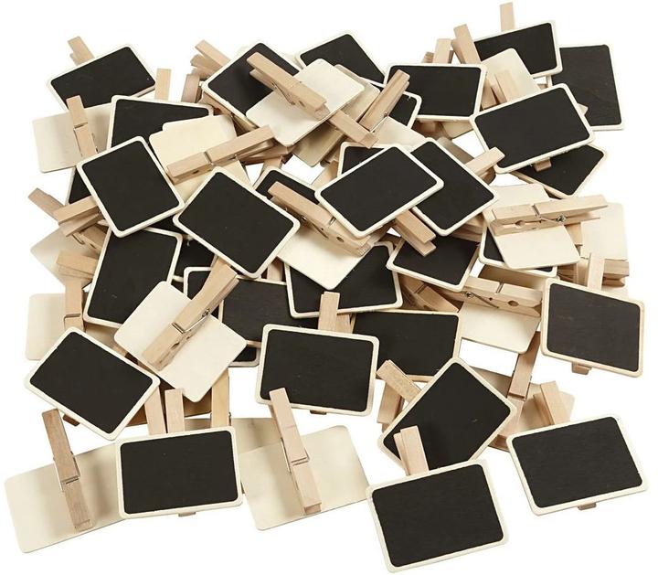 Actual product image Betzold Clothespins with blackboard