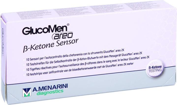 Produktbild Berlin-Chemie Glucomen Areo 2k B Ket Sen, 10 St TTR (Teststreifen)