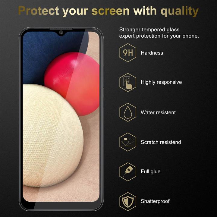 Actual product image Cadorabo display protection glass (1 Piece, Samsung Galaxy A02s)