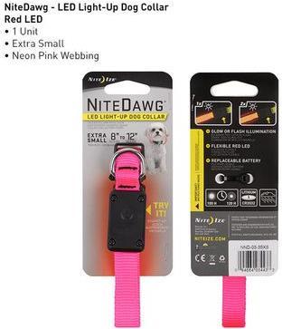 Produktbild Nite Ize NiteDawg LED Dog Halsband pink xs (XS, Hund)