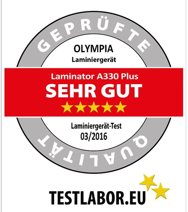 Immagine prodotto Olympia Laminatore A 330 Plus (75 - 125 µm, A4, A3, A3+, A4+)