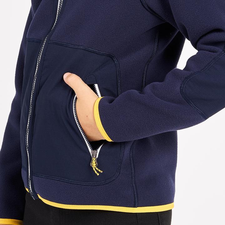 Produktbild Tribord Fleecejacke Segeln Kinder warm wendbar 500 marineblau/gelb (3, 4)