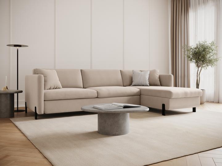 Actual product image Micadoni Velvet Right Corner Sofa With Bed Function, "Gloria", 4 Seats, 260x170x80Made in Europe (Corner sofa)