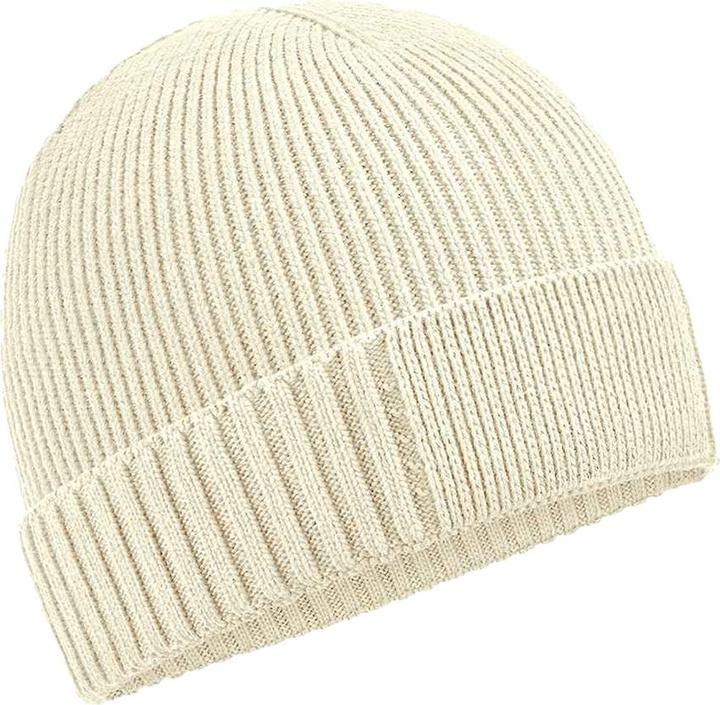Beechfield Erwachsene BioBaumwolle Engineered Patch Beanie