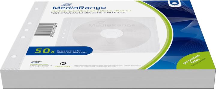 MediaRange Vliestaschen für 2 Discs, für Ordner und Mappen