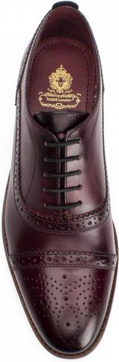 Actual product image Base London Mens Cast Washed Lace Up Leather Brogue Shoe (45)