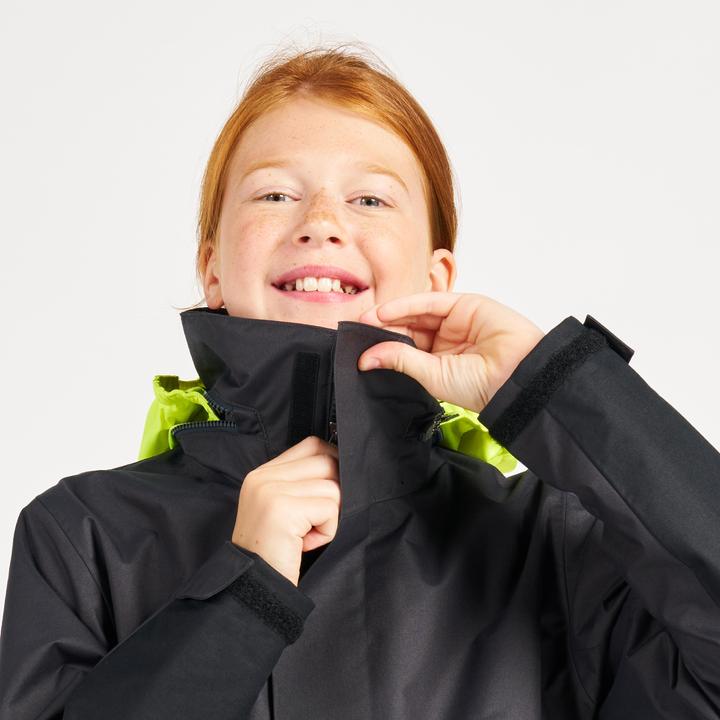 Image du produit Tribord Veste de pluie Veste de voile enfants imperméable au vent - Sailing 300 gris foncé (122)