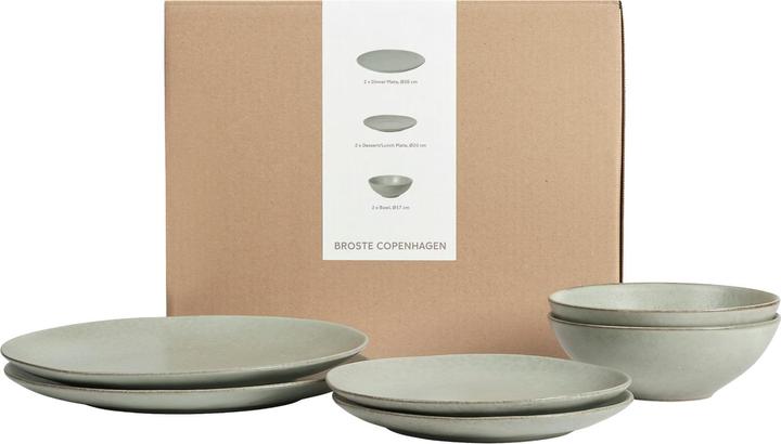 Immagine prodotto Broste Copenhagen Set di stoviglie NORDIC MARSH per pranzo per due persone 6 pezzi (6 Pezzo/i)