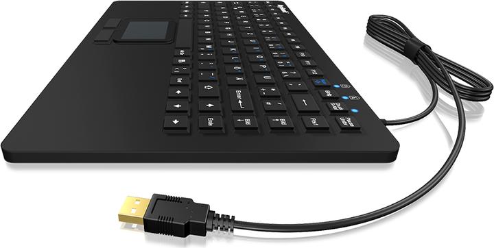 Produktbild KeySonic KSK-5230 IN Silikontastatur mit Touchpad wasserdicht antimikrobisch Industrietastatur hitzebestae... (US, Kabelgebunden)