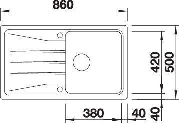 Produktbild Blanco SONA 5 S (Einbauspüle, 86 cm, 50 cm)