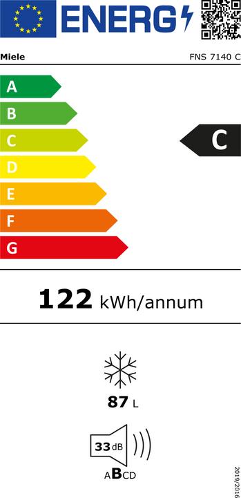 Energie-Label Miele FNS 7140 C (Einbau, 87 l)