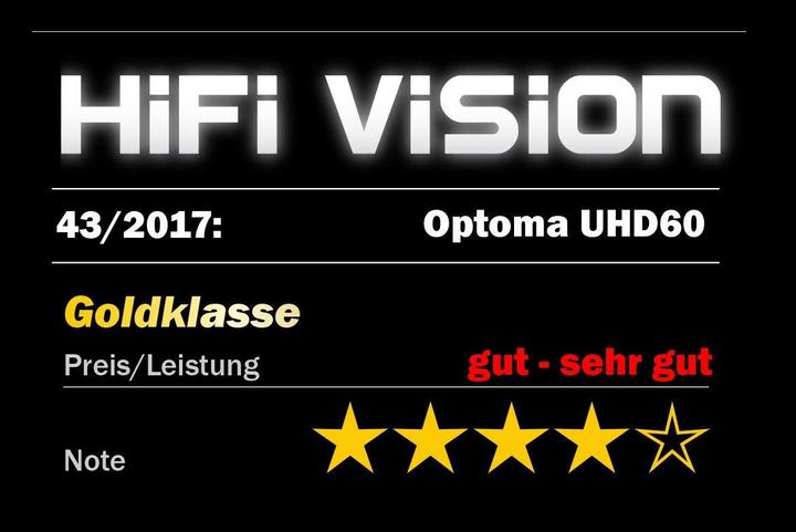 Produktbild Optoma Uhd60 (4K, 3000 lm, 1.39 - 2.22:1)