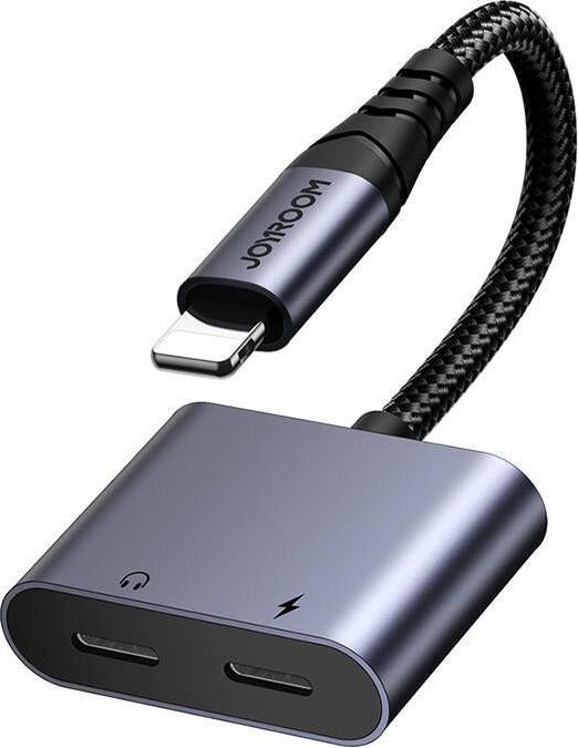 Immagine prodotto Joyroom Adattatore audio 2-in-1 da Lightning a Lightning doppio - Nero (Lightning, Lightning)