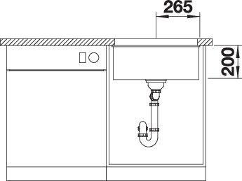 Actual product image Blanco Etagon 500-U (Undermount sink, 46 cm, 53 cm)