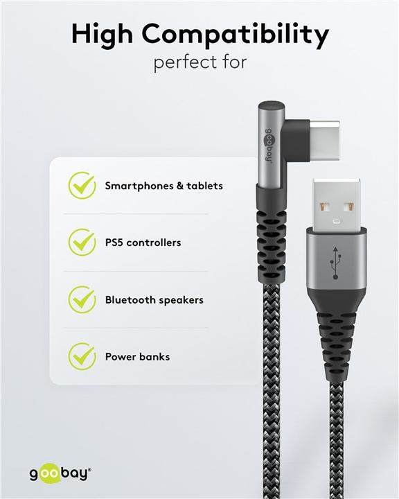 Produktbild Goobay USB C – USB A (2 m, USB 2.0)