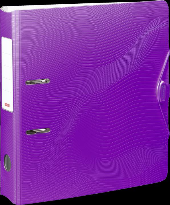 Actual product image WAVE Folder purple plastic 7.0 cm DIN A4 (A4, 70 mm, 1 Piece)