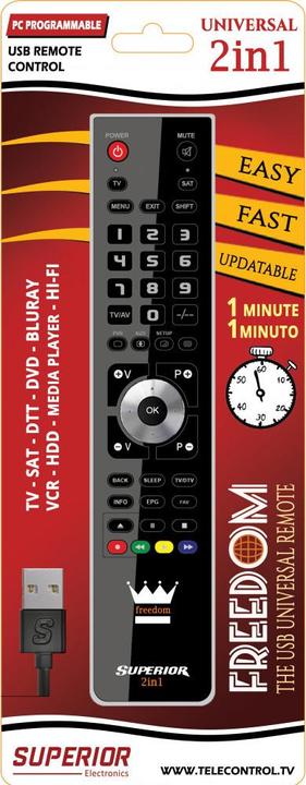 Actual product image Superior Freedom-2/1 (Universal remote control, Infrared)