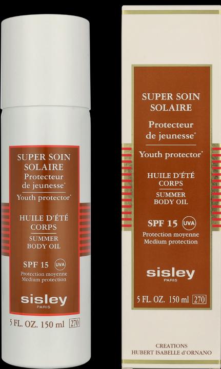 Actual product image Sisley Super Soin Solaire Huile d'Été Corps SPF15 150ml (Suntan oil, SPF 15, 150 ml, 150 g)