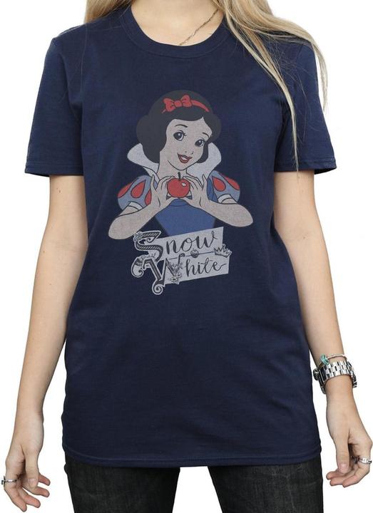 Actual product image Disney Princess Womens/Ladies Snow White Apple Cotton Boyfriend T-Shirt (XXL)