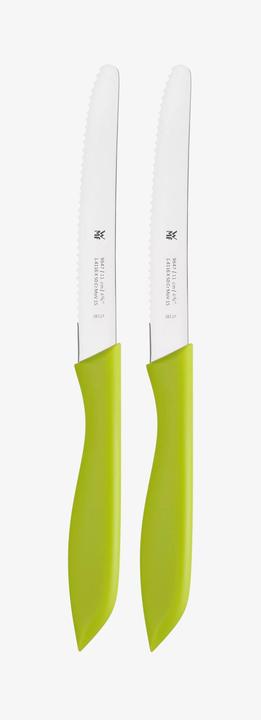Produktbild WMF Brotzeitmesser Brötchenmesser Frühstücksmesser Set 2tlg 23cm Wellenschliff grün (11 cm)
