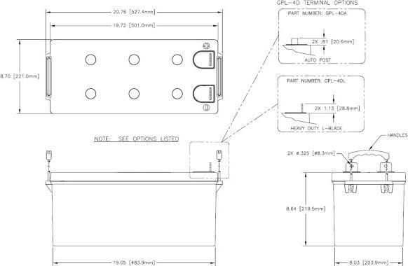 Actual product image Lifeline GPL-4DL (12 V, 210 Ah)