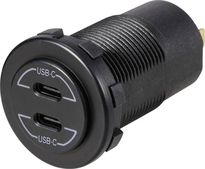 Produktbild Voltcraft USB-C®-Doppelsteckdose 9V-30V-60W Belastbarkeit Strom max.=3 A 12 -