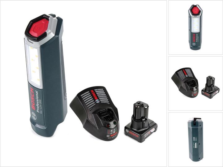 Produktbild Bosch Professional GLI 12V-300 Akku Lampe + 1x GBA 12V 4,0 Ah Akku + GAL 1230 Ladegerät (300 lm)