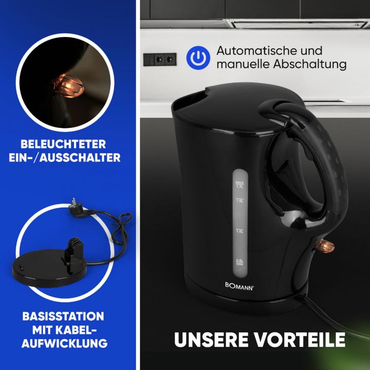 Actual product image Bomann WK 6079 CB black (1.70 l)