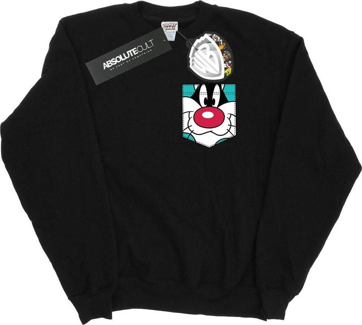 Immagine prodotto Looney Tunes Sylvester Face Faux Pocket Felpa Uomo (XL)