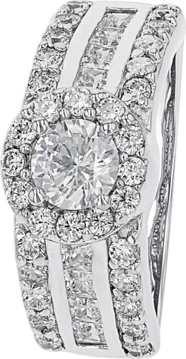Image du produit Amor Ringe für Damen, 925 Sterling Silber, Zirkonia synth. (52, Argent 925)