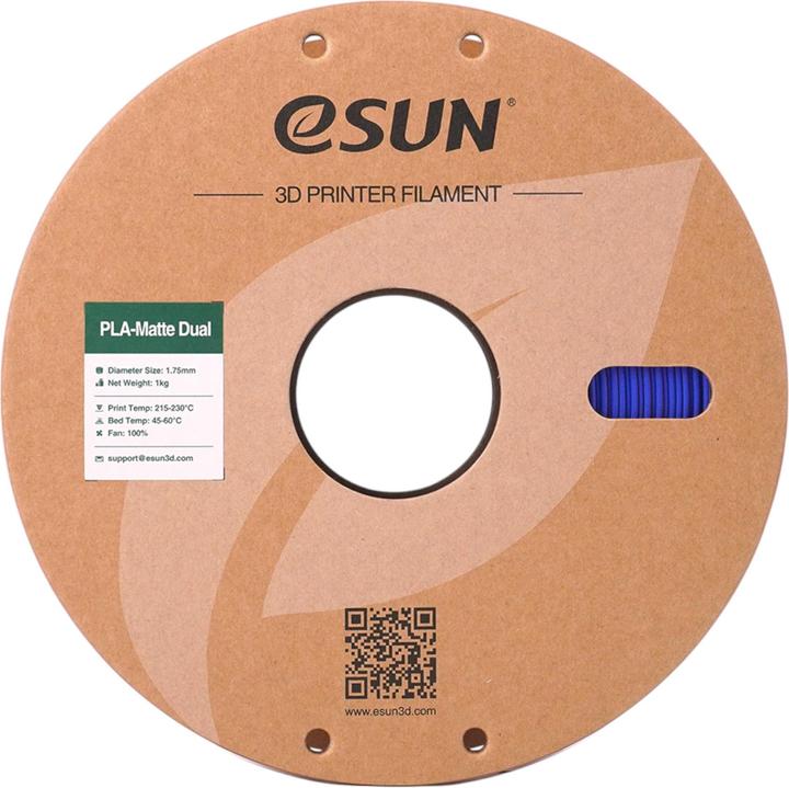 Immagine prodotto eSUN PLA MATTE DUAL 1,75mm RED BLUE 1kg (PLA, 1.75 mm, 1000 g, Multicolore)