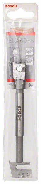 Image du produit Bosch Professional Zubehör Mèches à fraiser plates, réglables, hexagonales 15 - 45 mm, 25 - 45 mm, 120 mm (45 mm)