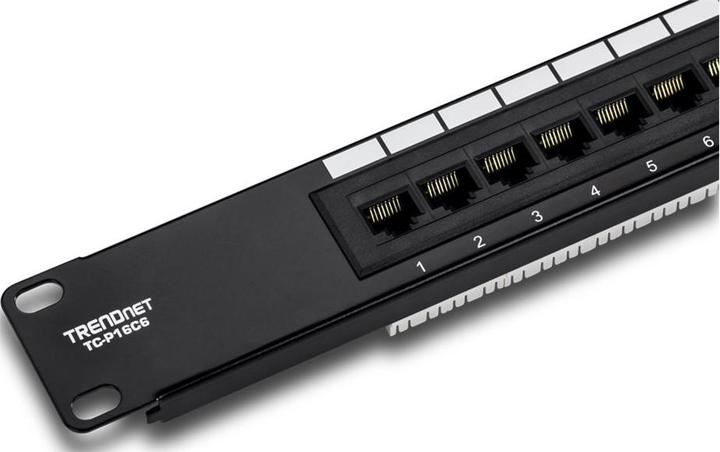 Actual product image Trendnet TC-P16C6 Patch Panel 16-port Cat6 Unshielded