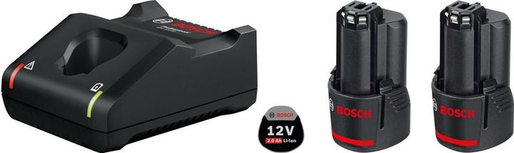 Cardboard box, GAL 12V-40, 2x rechargeable battery GBA 12V 2.0Ah